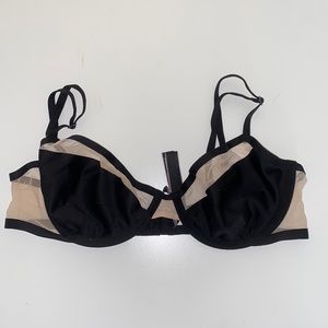 Victorias Secret Unlined Demi Bra 32D Black/Nude